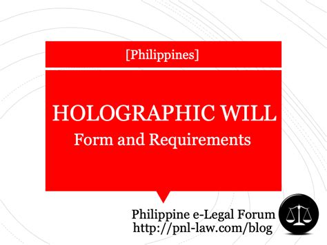 What Is Holographic Will In The Philippines .